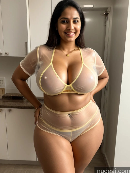 ai nude image of araffe woman in a sheery top and panties posing for a picture pics of Huge Boobs Big Ass Big Hips 30s Gold Jewelry Skinny Abs Happy Indian Hospital Doctor Transparent