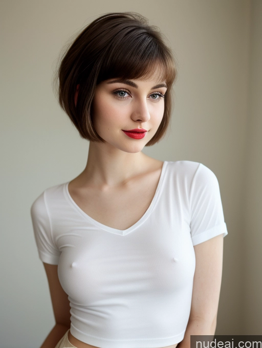 related ai porn images free for Small Tits Beautiful Lipstick Skinny Fairer Skin 18 Brunette Pixie Russian Close-up View Shirt