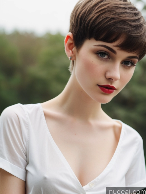 related ai porn images free for Small Tits Beautiful Lipstick Skinny Fairer Skin 18 Brunette Pixie Russian Close-up View Shirt