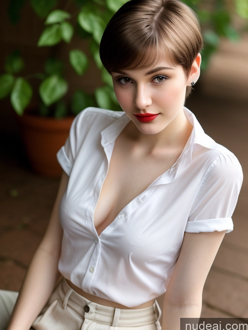 related ai porn images free for Small Tits Beautiful Lipstick Skinny Fairer Skin 18 Brunette Pixie Russian Close-up View Shirt