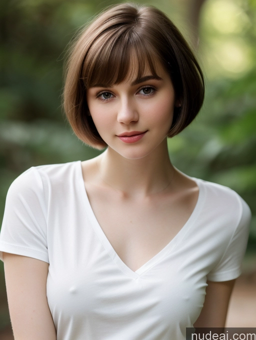 related ai porn images free for Small Tits Beautiful Skinny Fairer Skin 18 Brunette Russian Close-up View Shirt Short Hair