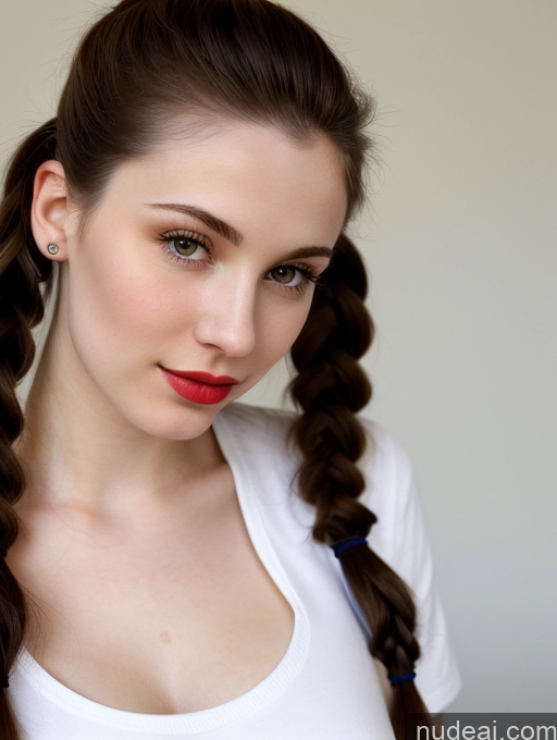 related ai porn images free for Small Tits Beautiful Lipstick Skinny Fairer Skin 18 Brunette Russian Close-up View Shirt Pigtails