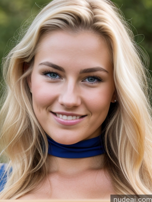 ai nude image of blonde woman with blue collared shirt and blue choker smiling pics of Scandinavian Huge Boobs Beautiful Perfect Body 18 Blonde Happy Sexy Face Victorian Traditional Cleavage Shocked Laughing Plank Close-up View