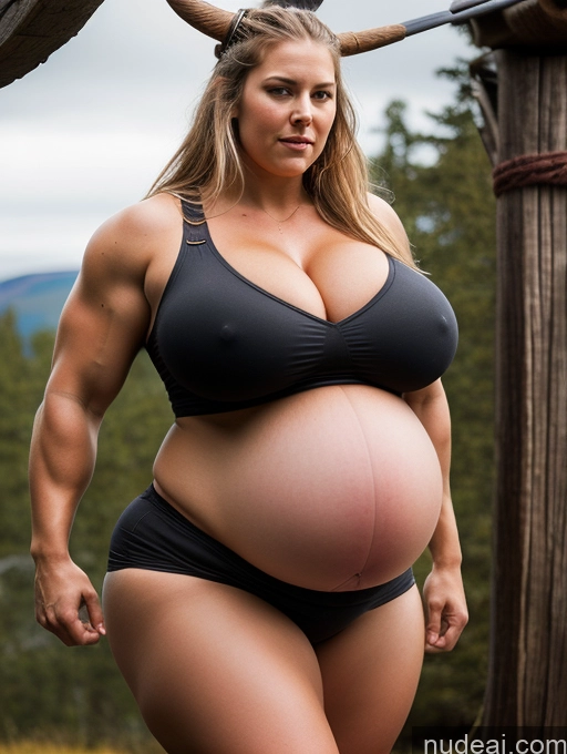 related ai porn images free for Huge Boobs Big Ass Pregnant Viking Muscular Woman Abs Chubby Thick