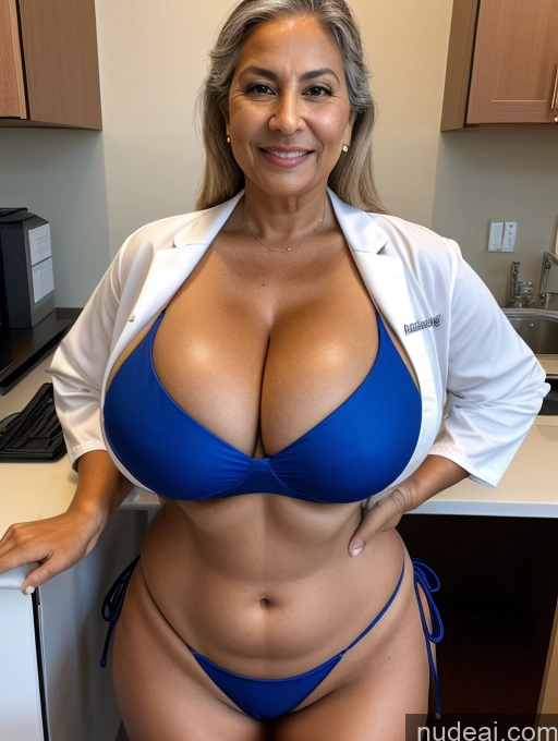 related ai porn images free for One Busty Huge Boobs Tanned Skin Front View Microkini Thong 70s Lab Coat Professor Brazilian