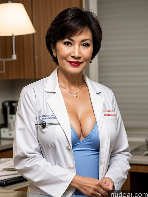 related ai porn images free for Milf Perfect Boobs Lipstick Pixie Asian Bra Doctor Lab Coat Cleavage Partially Nude Dark Lighting Detailed 50s