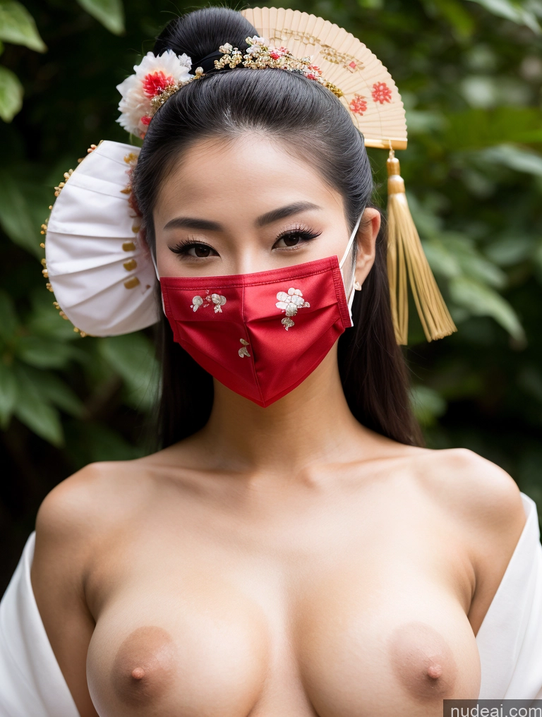 related ai porn images free for Miss Universe Model One Perfect Boobs Perfect Body 18 Seductive Happy Black Hair Front View Nude Slicked Geisha Face Mask