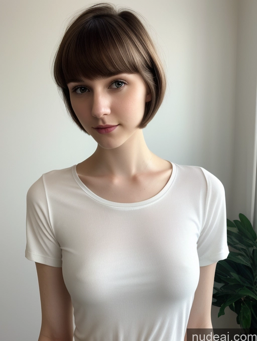 related ai porn images free for Woman One Small Tits Beautiful Skinny 18 Brunette Short Hair Russian Close-up View Dark Lighting Fairer Skin Shirt