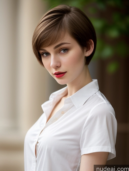 related ai porn images free for Woman One Small Tits Beautiful Skinny 18 Brunette Russian Close-up View Fairer Skin Shirt Lipstick Short Hair