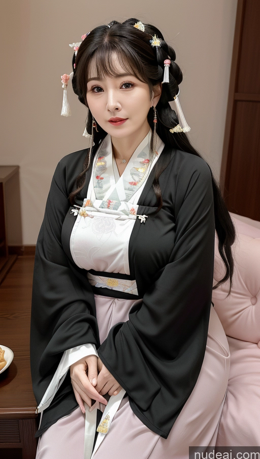 Milf Busty Big Ass Big Hips Pubic Hair Fairer Skin Black Hair 70s Korean Cosplay Hanfu V3