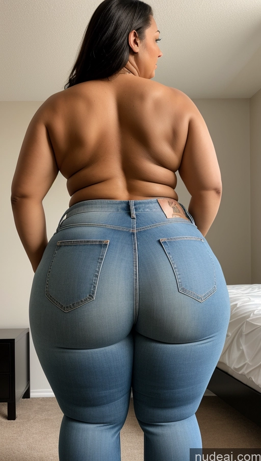 ai nude image of araffe butt - bari woman in jeans showing off her butt pics of Athlete Big Hips Big Ass Bedroom Jeans