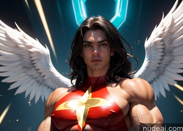 related ai porn images free for Perfect Boobs Bodybuilder Powering Up Superhero Angel