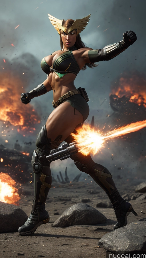 ai nude image of araffe woman in a costume with a sword and fire pics of Perfect Boobs Hawkgirl Several Powering Up Science Fiction Style Dynamic View Heat Vision Battlefield Bodybuilder