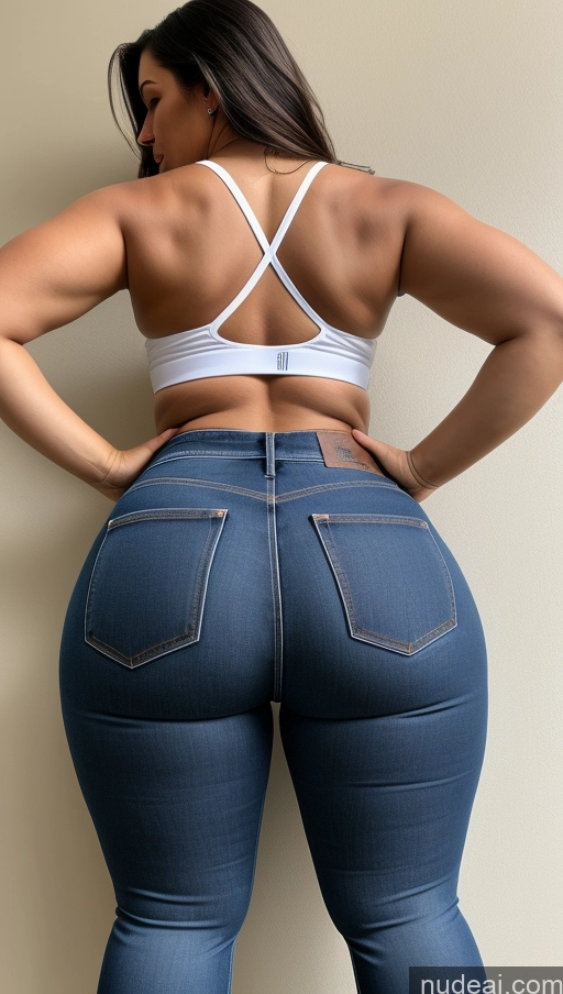 ai nude image of araffe butt - bari woman in jeans showing off her butt pics of Athlete Big Hips Big Ass Jeans