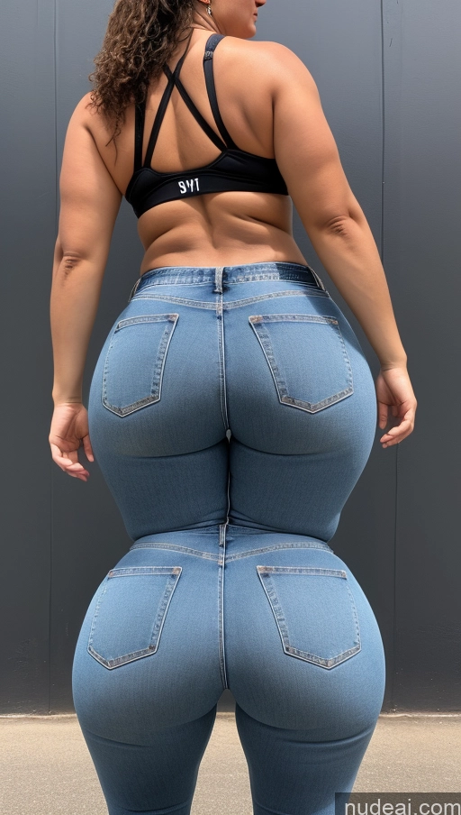 ai nude image of araffe butt lifter in jeans showing off her butt pics of Athlete Big Hips Big Ass Jeans