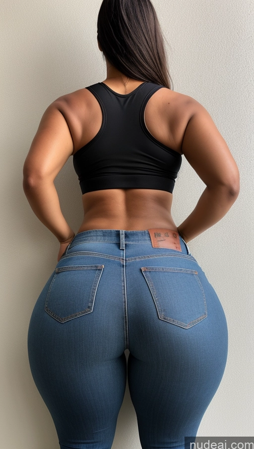 ai nude image of araffe butt - bari woman in jeans showing off her butt pics of Athlete Big Hips Big Ass Jeans