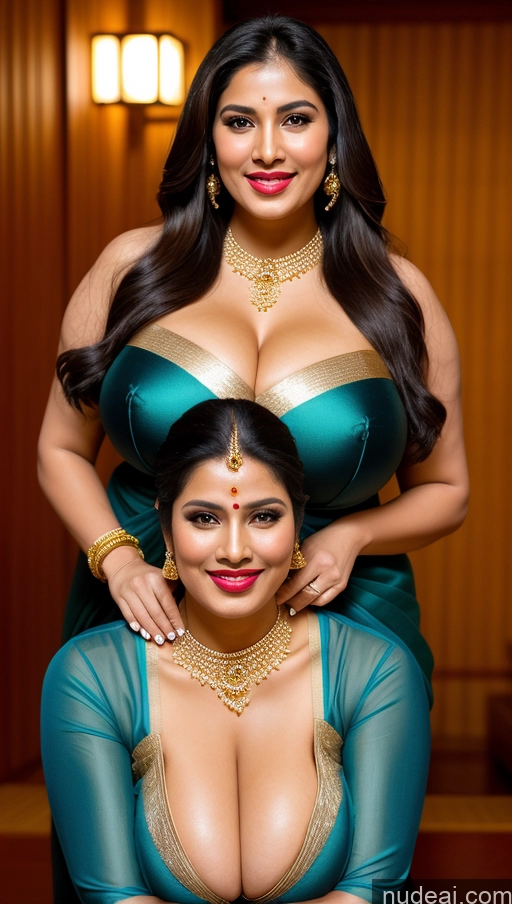 related ai porn images free for Miss Universe Model Busty Huge Boobs Beautiful Lipstick Big Ass Chubby Fairer Skin 50s Happy Seductive Sexy Face Black Hair Straight Indian Onsen Front View Bra Sari Traditional Jewelry Gold Jewelry Bright Lighting