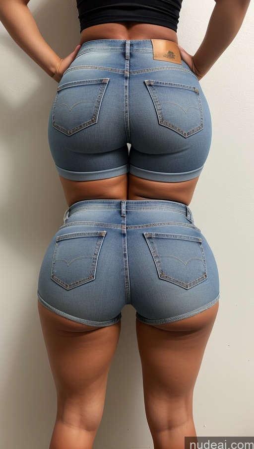 ai nude image of araffe butt of a woman in a pair of jeans pics of Big Ass Big Hips Athlete Jeans Short Shorts Back View