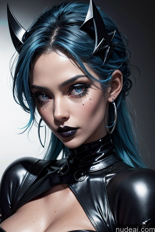 related ai porn images free for Ethiopian Milf Perfect Boobs Goth Close-up View Futuristic Blue Hair Skin Detail (beta)