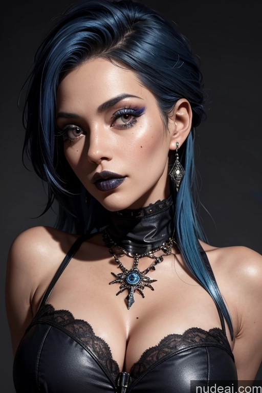 related ai porn images free for Ethiopian Milf Perfect Boobs Goth Close-up View Blue Hair Skin Detail (beta)