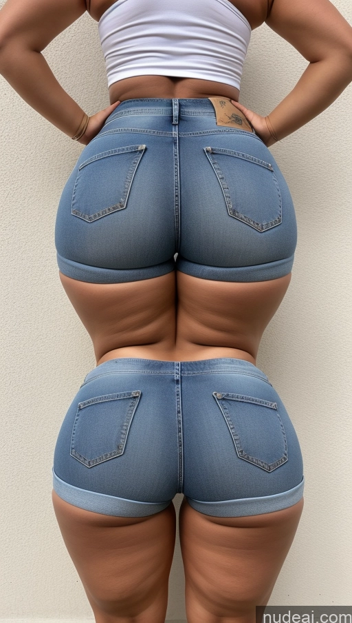 ai nude image of a close up of a woman in a pair of jeans pics of Athlete Big Ass Big Hips Jeans Short Shorts