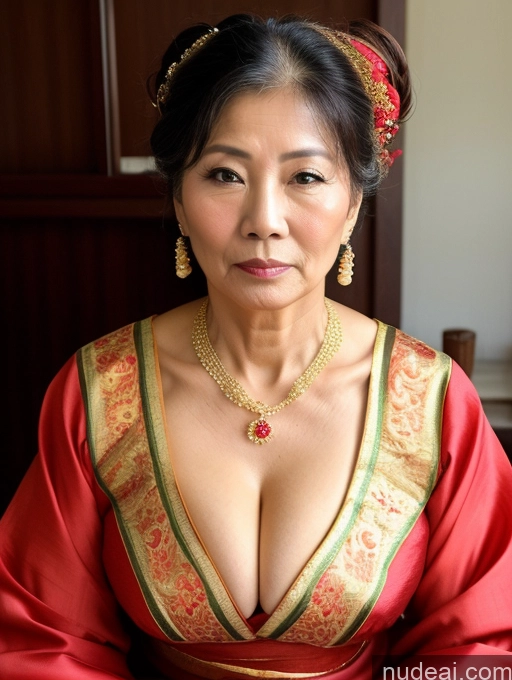 related ai porn images free for Milf Beautiful Hair Bun 60s Asian Traditional Cleavage Sad Sexy Face