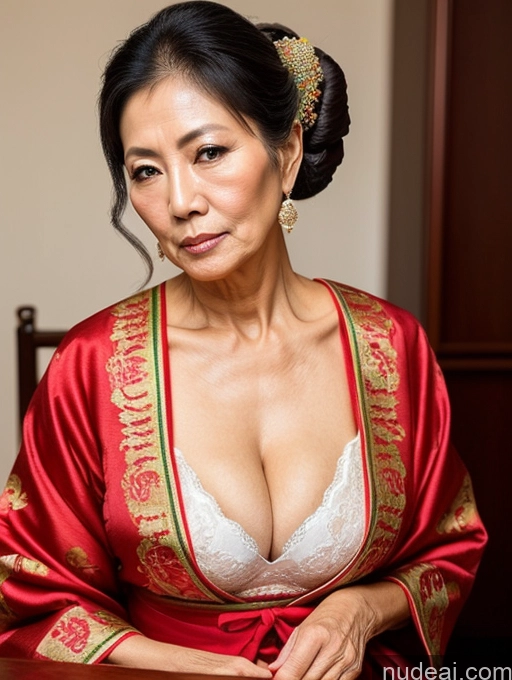 related ai porn images free for Milf Beautiful Hair Bun 60s Asian Traditional Cleavage Sad Sexy Face