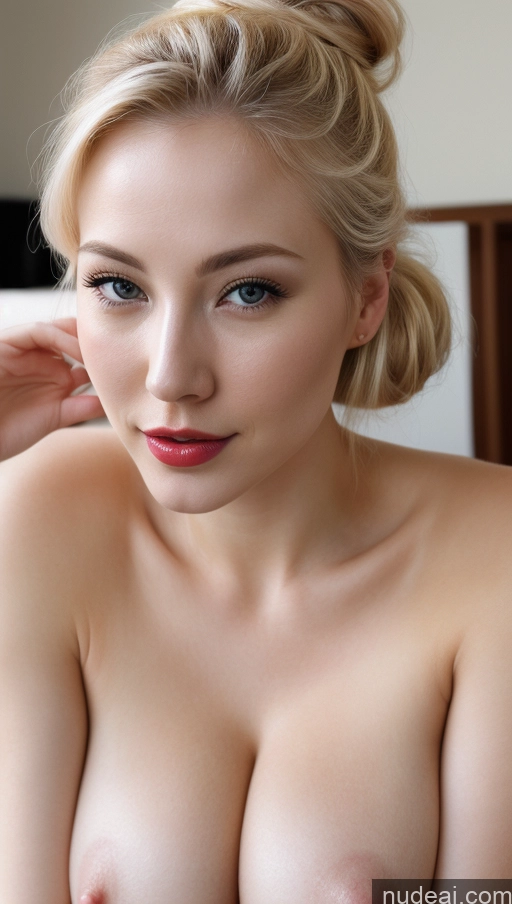 related ai porn images free for One Beautiful Huge Boobs Fairer Skin Lipstick Detailed Nude Asian Blonde Hair Bun Close-up View 20s Woman