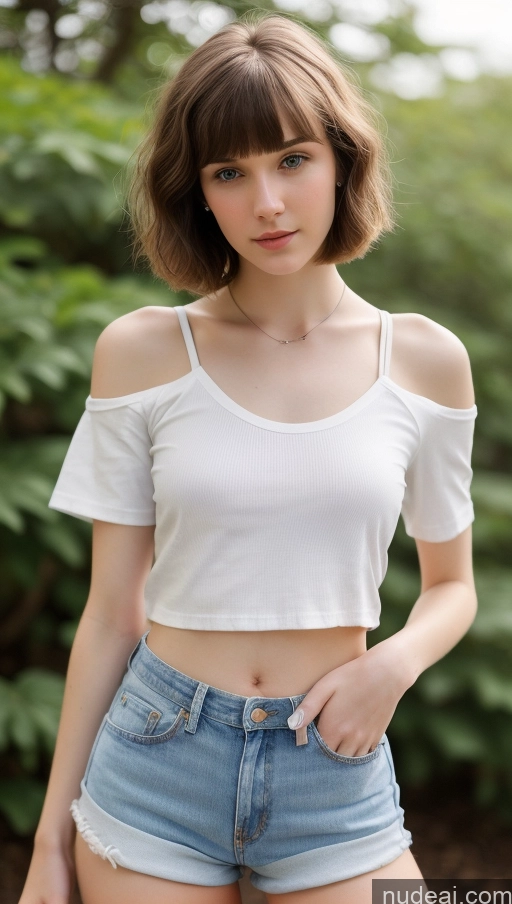 related ai porn images free for Small Tits Beautiful Skinny Small Ass Fairer Skin 18 Brunette Short Hair Russian Daisy Dukes Detailed Shirt