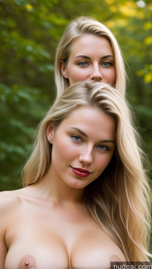 ai nude image of blonde woman with big breast posing with another woman in the woods pics of Perfect Boobs Perfect Body Lipstick Beautiful Sexy Face Busty Woman 18 Scandinavian