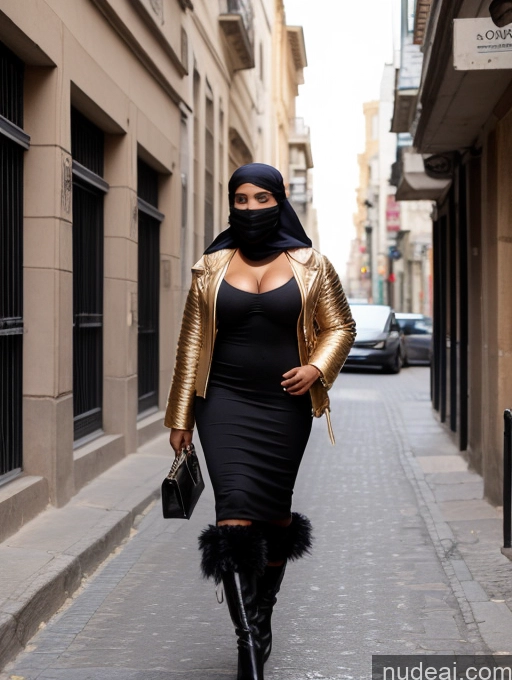 related ai porn images free for Busty Perfect Boobs Beautiful Perfect Body Dark Skin Long Hair Egyptian Soft + Warm Street Front View Boots Traditional Niqab Jacket