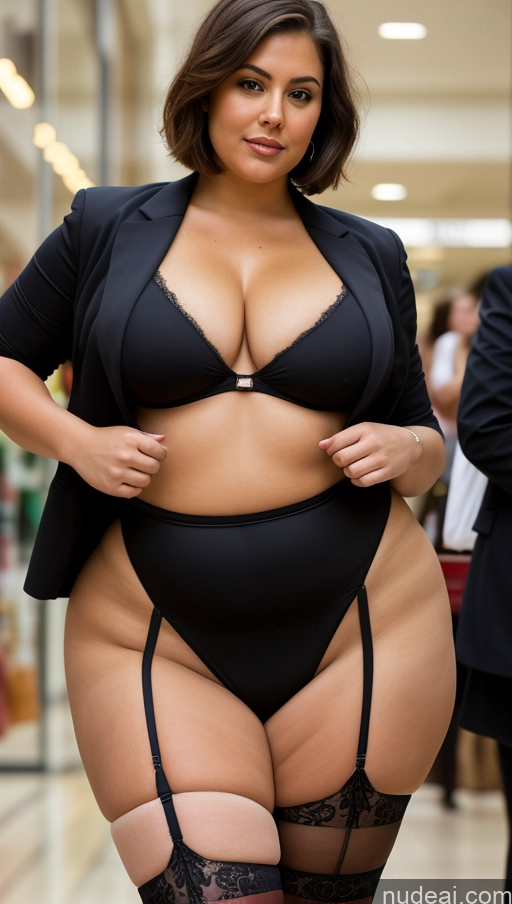 ai nude image of araffe woman in a black suit and stockings posing for a picture pics of Woman Busty Beautiful Big Ass Thick Chubby Fat Big Hips Pubic Hair Short Hair Nude Professor Secretary Stockings Suit Teacher Dark Lighting Abs Auntjunev3 Muscular British Mall Close-up View