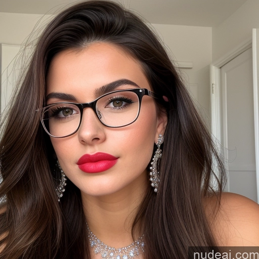 related ai porn images free for Woman One Perfect Boobs Beautiful Lipstick Skinny Perfect Body 18 Long Hair Dress Diamond Jewelry Pouting Lips Brunette German Glasses