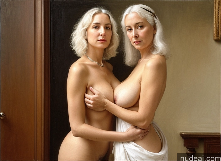 related ai porn images free for Busty Perfect Boobs Pubic Hair Painting Medieval Victorian Partially Nude Topless Hairy Women 70s White Hair