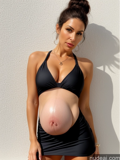 related ai porn images free for Busty Skinny Short 60s Pregnant Black Hair Shocked Hair Bun Jewish Front View One Piece Swimsuit Spandex Mini Skirt Pearl Jewelry Dress