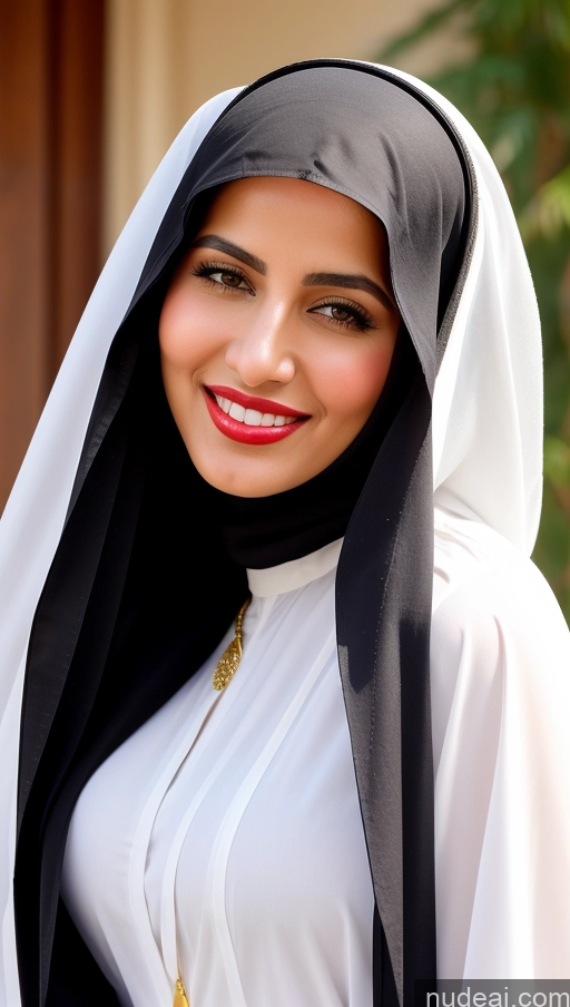 ai nude image of arafed woman in a white and black outfit and a gold necklace pics of Woman Sunglasses Lipstick Small Ass Long Legs Tall Pubic Hair Fairer Skin 20s Happy Black Hair Bobcut Thick Arabic Salwar Niqab Perfect Boobs