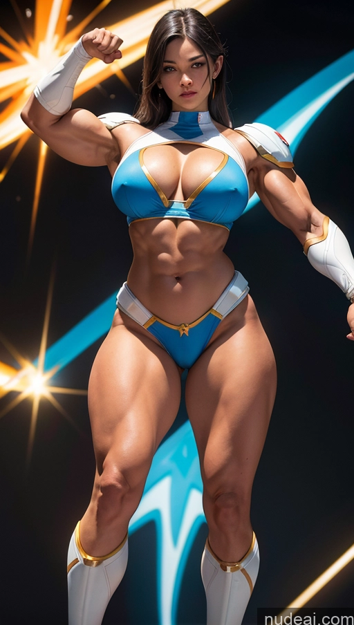 related ai porn images free for Mary Thunderbolt Powering Up Bodybuilder Perfect Boobs Perfect Body Muscular Abs Several Mech Suit