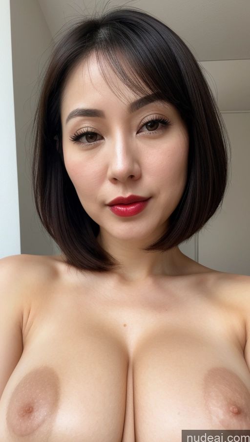 related ai porn images free for Woman One Huge Boobs Beautiful Lipstick Fairer Skin Bobcut Japanese Close-up View Black Hair 30s