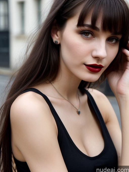 related ai porn images free for 18 Small Tits Skinny Beautiful Russian Close-up View Goth Brunette Tank Top Street Lipstick Bangs