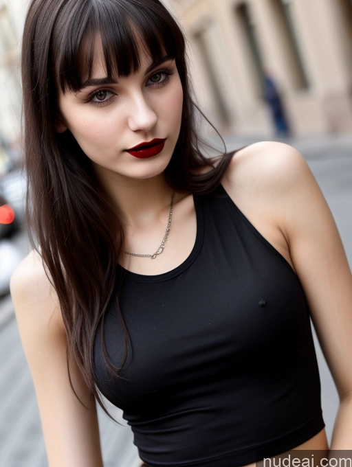 related ai porn images free for 18 Small Tits Skinny Beautiful Russian Close-up View Goth Brunette Tank Top Street Lipstick Bangs