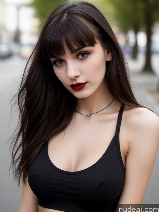 related ai porn images free for 18 Small Tits Skinny Beautiful Russian Close-up View Goth Brunette Tank Top Street Lipstick Bangs