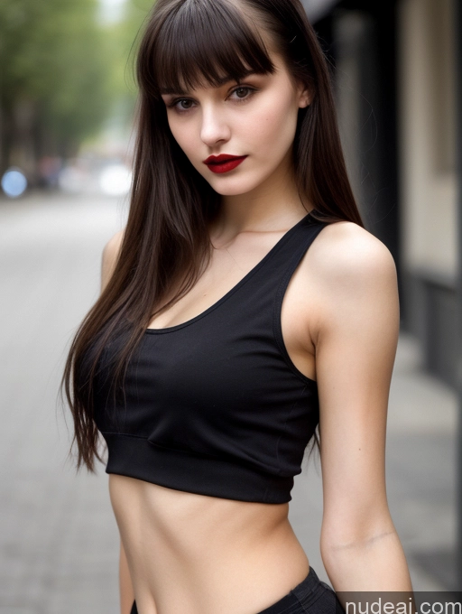 related ai porn images free for 18 Small Tits Skinny Beautiful Russian Close-up View Goth Brunette Tank Top Street Bangs Lipstick