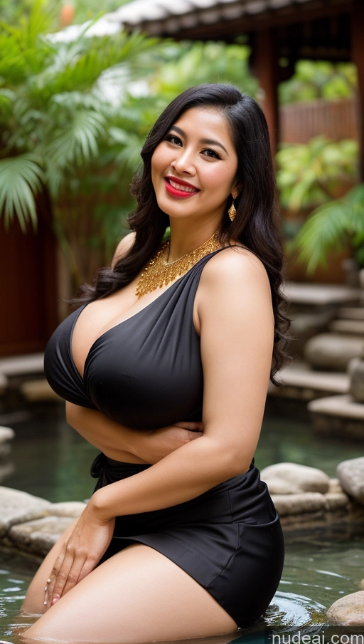 related ai porn images free for Woman Busty Two Huge Boobs Beautiful Lipstick Big Ass Chubby Fairer Skin 50s Happy Seductive Sexy Face Black Hair Straight Malaysian Onsen Front View Sari Wedding Traditional Jewelry Gold Jewelry Bright Lighting