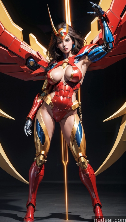 related ai porn images free for Superheroine Perfect Boobs Muscular Abs Perfect Body Several Superhero SuperMecha: A-Mecha Musume A素体机娘 Powering Up