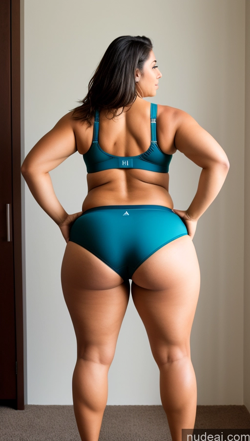 ai nude image of araffe woman in a blue bikini and panties standing in a room pics of Big Ass Big Hips Athlete Underwear