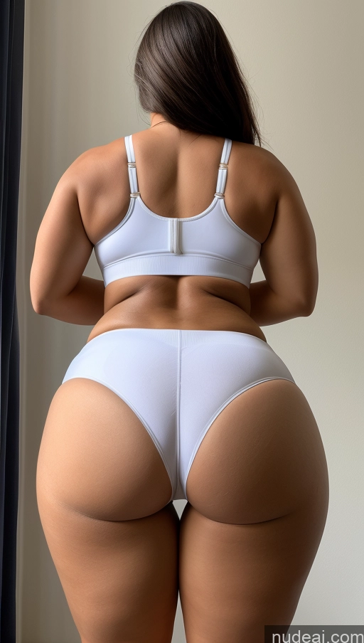 ai nude image of araffe woman in white panties showing off her butt pics of Big Ass Big Hips Athlete Underwear