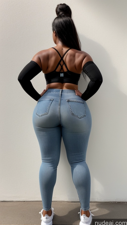 ai nude image of araffe butt lifter in tight jeans and a black top pics of Athlete Big Hips Big Ass Jeans