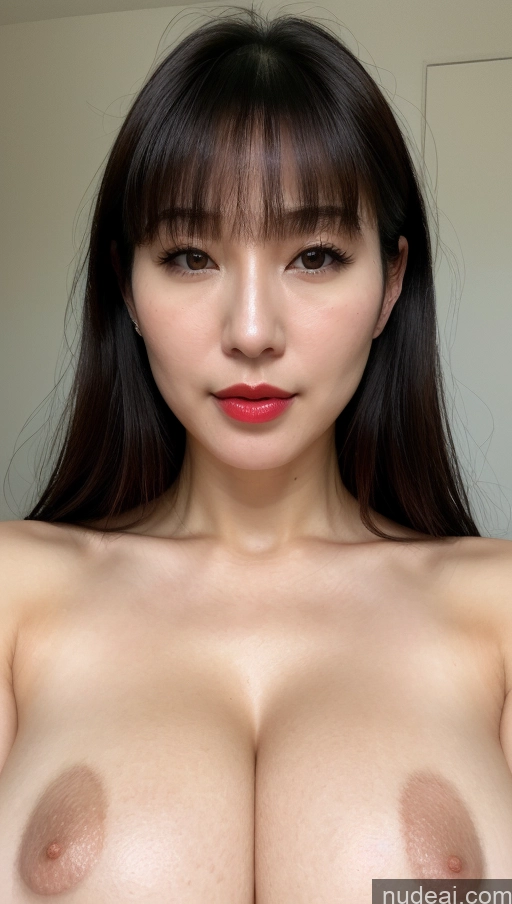 related ai porn images free for One Huge Boobs Beautiful Lipstick Fairer Skin 30s Close-up View Black Hair Korean Bangs Woman