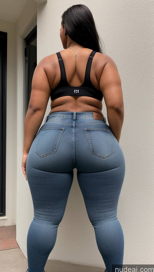 ai nude image of araffe butt lifter in jeans showing off her butt pics of Athlete Big Hips Big Ass Jeans