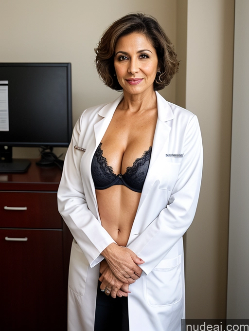 related ai porn images free for Milf Two Beautiful 70s Office Bra Casual Doctor Cleavage Partially Nude Dark Lighting Detailed Sexy Face Arabic Short Hair Perfect Body Perfect Boobs Pubic Hair Lab Coat